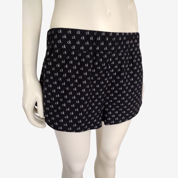 Calvin Klein Black and White CK Logo Pajama Shorts Size XL - Picture 4 of 9